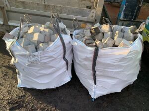 UNRESERVED 2 x 1T Bags Of Granite Cobblelock