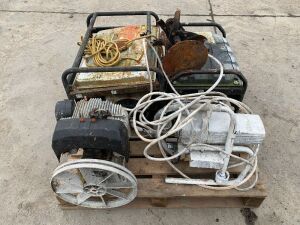 UNRESERVED 2 x Petrol Generators, Paint Sprayer & Compressor Pump/Motor (Parts/Repair)