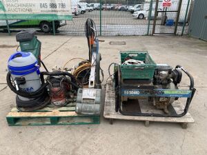 UNRESERVED SDMO Diesel Generator, Floor Sander, Wood Chipper, Floor Grinder, Water Pump & Wet Tile Saw (Parts/Repair)