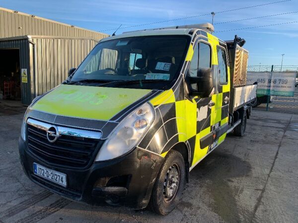 UNRESERVED 2017 Opel Movano Crew Cab Utility Tipper