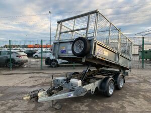 UNRESERVED 2021 Ifor Williams 10ft x 5.6ft Twin Axle High Mesh Sides Tipper Trailer