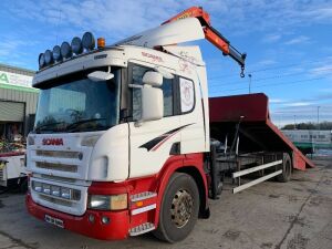 2006 Scania P230 4x2 Sleeper Cab Tilt & Slide Recovery Truck c/w Winch and Palfinger Crane