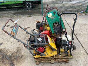 UNRESERVED Pallet 3 x Petrol Compaction Plates, Jumping Jack & Solo Consaw (Spares)