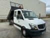 UNRESERVED 2015 Mercedes Benz Sprinter 313 CDI Crew Cab Tipper c/w Lucas Crane - 7