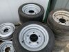 Selection of 15x Various Trailer Tyres & Rims to Include Approx 9x New Tyres - 5