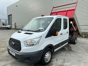 UNRESERVED 2015 Ford Transit 350L 2.2 TDCI Crew Cab Twin Wheel Tipper