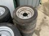 Selection of 15x Various Trailer Tyres & Rims to Include Approx 9x New Tyres - 6