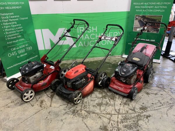 UNRESERVED 3 x World Garden Care & Gasoline Lawnmowers