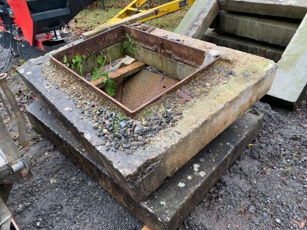 2 x Concrete Man Hole Frames & 3 x Eircom Steel Lid Frames