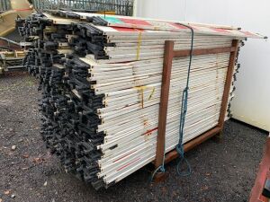 3 x Pallets Of Red & White Fencing Barriers