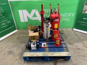 UNRESERVED 50T/20T Bottle Jacks, Sandblast Poot, Multimeter, Diesel Transfer Pump & More