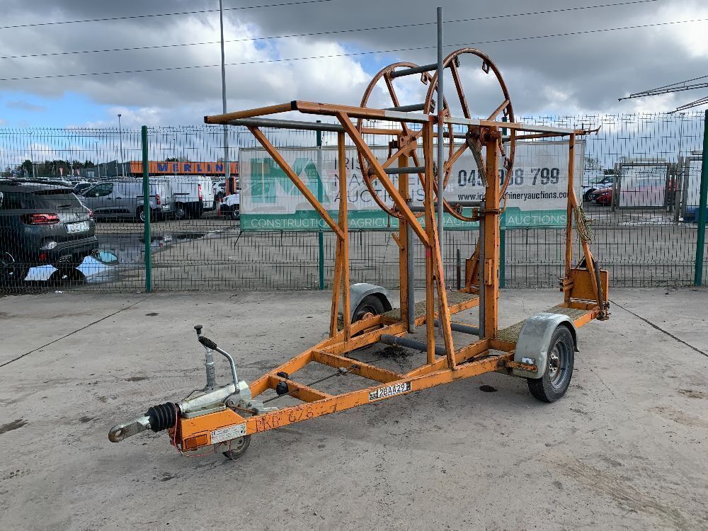 2010 Steve Vick 50/90 Single Axle Pipe Reel Trailer  ONLINE TIMED AUCTION  DAY ONE - Ireland's Monthly Plant & Machinery Auction - Ends From 10.30am  Wednesday 13th March - Irish Machinery Auctions