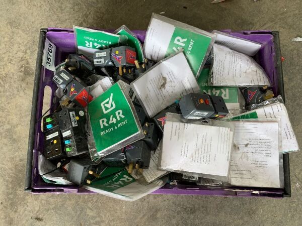 UNRESERVED Large Crate Of 3 Pin Socket Testers