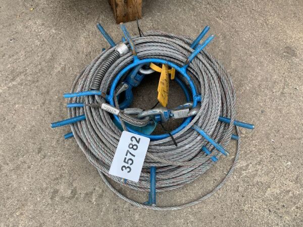 UNRESERVED 2 x Wire Rope Reels & Hook