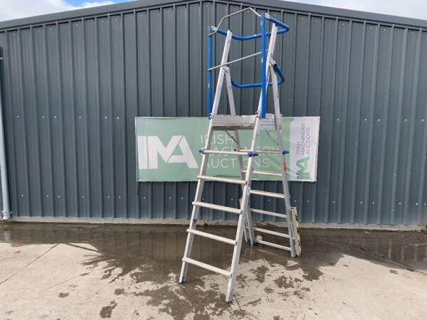 UNRESERVED Clow Aluminium Extendable Podium Ladder