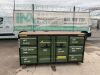 UNRESERVED Steelman 6.5FT Double Door Work Bench c/w Double Door Cabinet & 6 x Drawers