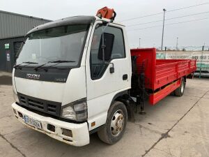 2007 Isuzu NQR 7.5T Dropside c/w Crane