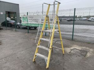 Yellow 4 Step Platform Ladder