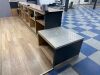 Selection of Wooden & Chequered Top Service Desks (Located Off-Site) - 6