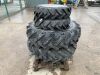 UNRESERVED Set Of New BKT Agri Tyres & Rims - 2 x 8-18 & 2 x 13.6-28 - 4