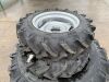 UNRESERVED Set Of New BKT Agri Tyres & Rims - 2 x 8-18 & 2 x 13.6-28 - 5