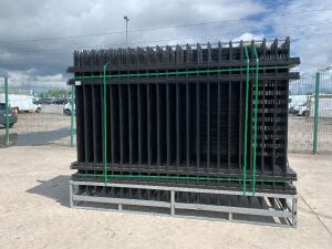 UNRESERVED NEW/UNUSED 10FT Powder Coated Site Fencing - 28 x Panels - 29 x Posts & Fittings