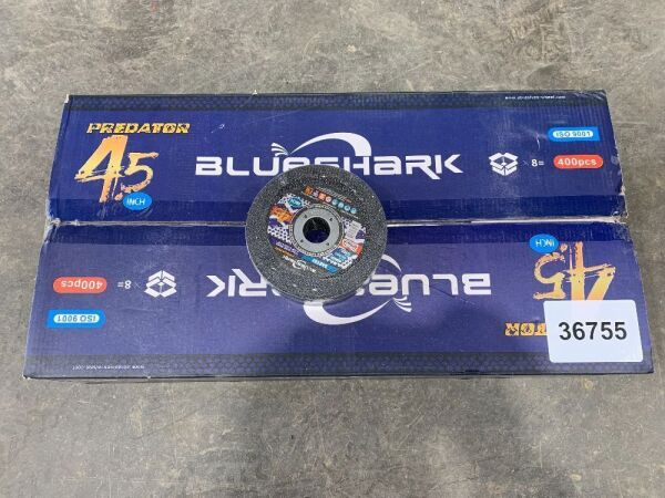 UNUSED 400 x Blueshark 115MM Metal Cutting Discs