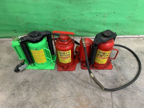 3 x Bottle Jacks ( 2 x Pneumatic - 1 x Hydraulic)