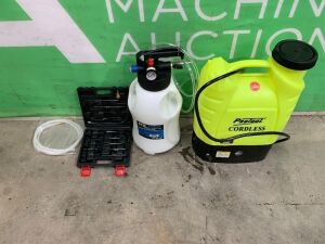 US PRO 10Ltr Pneumatic Fluid Extractor & Dispenser System & Protool Cordless Sprayer