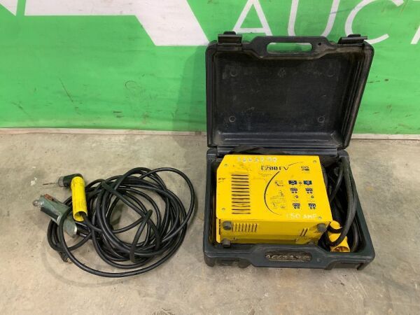 UNRESERVED Gysmi E200FV Inverter Welder c/w Leads & Torch