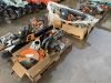 3 x Pallets To Contain Consaws, Chainsaws, Hedge Clippers, Strimmers, Chopsaw & Compressor For - Parts/Repair - 2