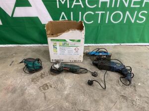 Selection Of Power Tools - Metabo Grinder, Makita Sander, Power Craft Drill & More