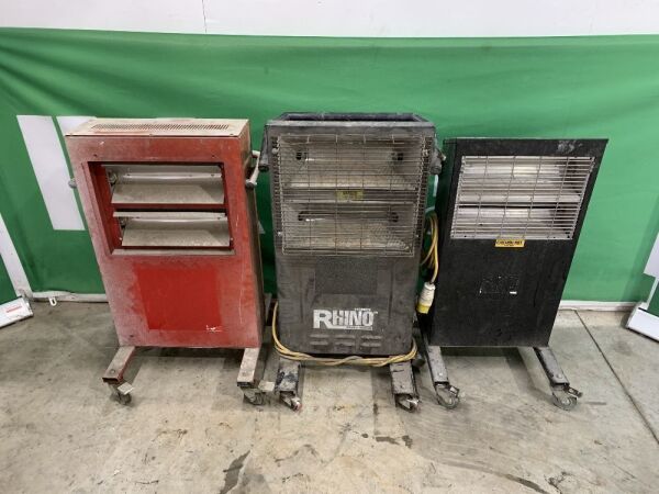 UNRESERVED 2 x Rhino & 2 x Infrared 110v Portable Heaters
