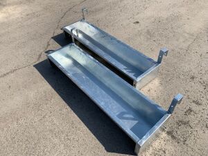 2 x NEW 4FT Galvanised Hanging Gate Trough