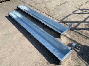 2 x NEW 8FT Galvanised Gate Hanging Trough