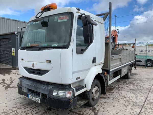 2005 Renault Midlum 180.12 4x2 Dropside Atlas Crane Truck