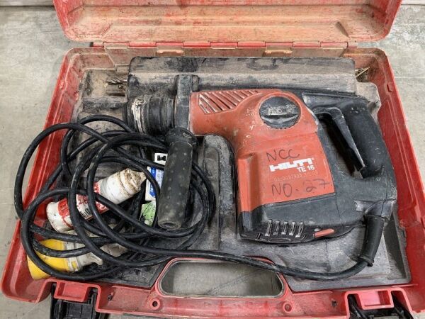 UNRESERVED Hilti TE16 110v Hammer Drill in Case