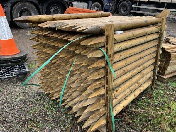 Stillage Of Round Fencing Posts