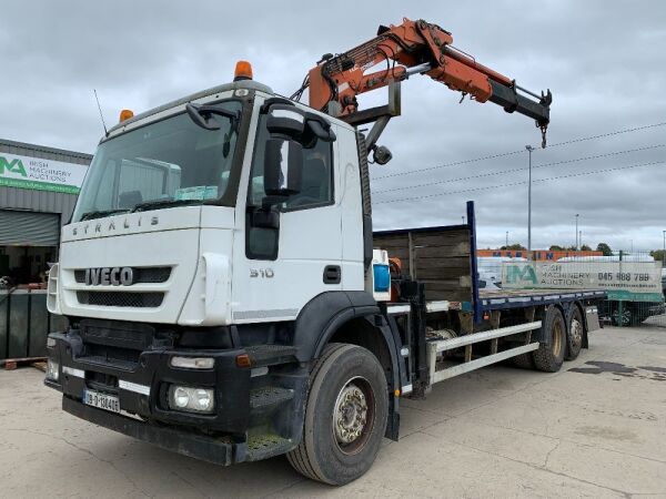 2009 Iveco Stralis 310 6x2 Flatbed c/w Terex TLC 290.2E Extendable Crane