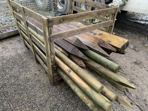 Stillage Of Misc Fencing Posts