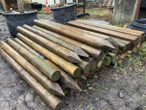 Selection Of Large Round Fencing Posts