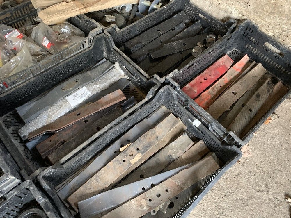 Lot To Contain New Mower Blades, Bobcat Service Parts, Kramp Mower