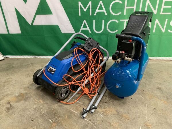 UNRESERVED Hyundai Electric Lawnmower & Hyundai Compressor