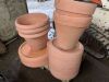 Pallet Of Heavy Duty Terracotta Plant Pots & Saucers - 2