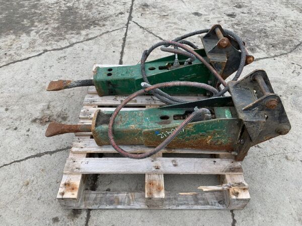 2 x 2014 Indeco HP150 Hydraulic Breaker To Suit 2T-4T (35mm pins)