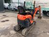 2015 Kubota U10-3 Zero Tail Excavator c/w Buket, Blade, Piped & R.Tracks - 5