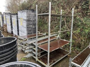 10 x Portable Trolleys c/w Shelving