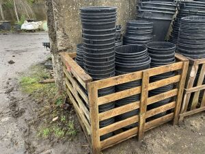 Pallet Of Black Planting Pots