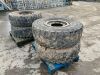 4 x Michelin 395-85-R20 Super Single Tyres & Rims - 4