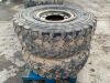 4 x Michelin 395-85-R20 Super Single Tyres & Rims - 5